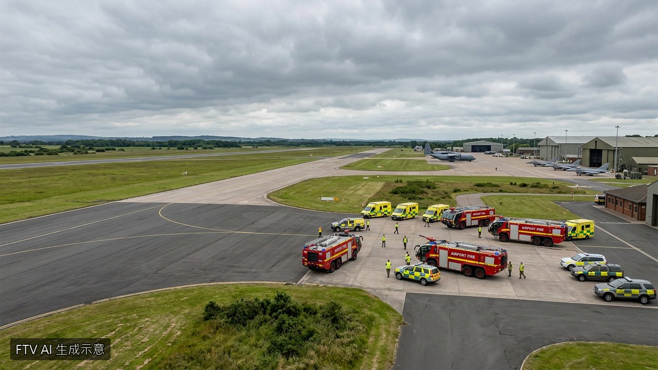 英國空軍鷹式教練機訓練失事墜毀　兩飛行員緊急彈射獲救