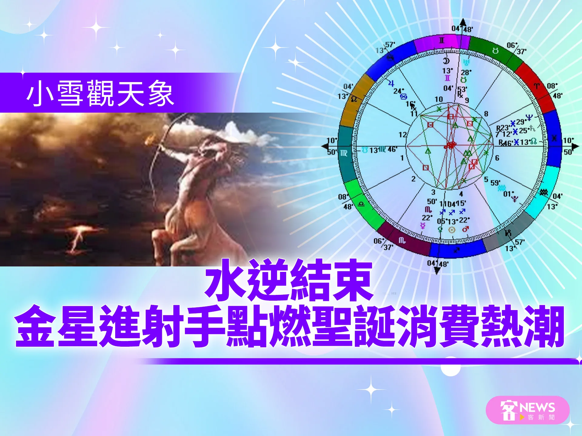 小雪觀天象／水逆結束　金星進射手點燃聖誕消費熱潮's story cover image