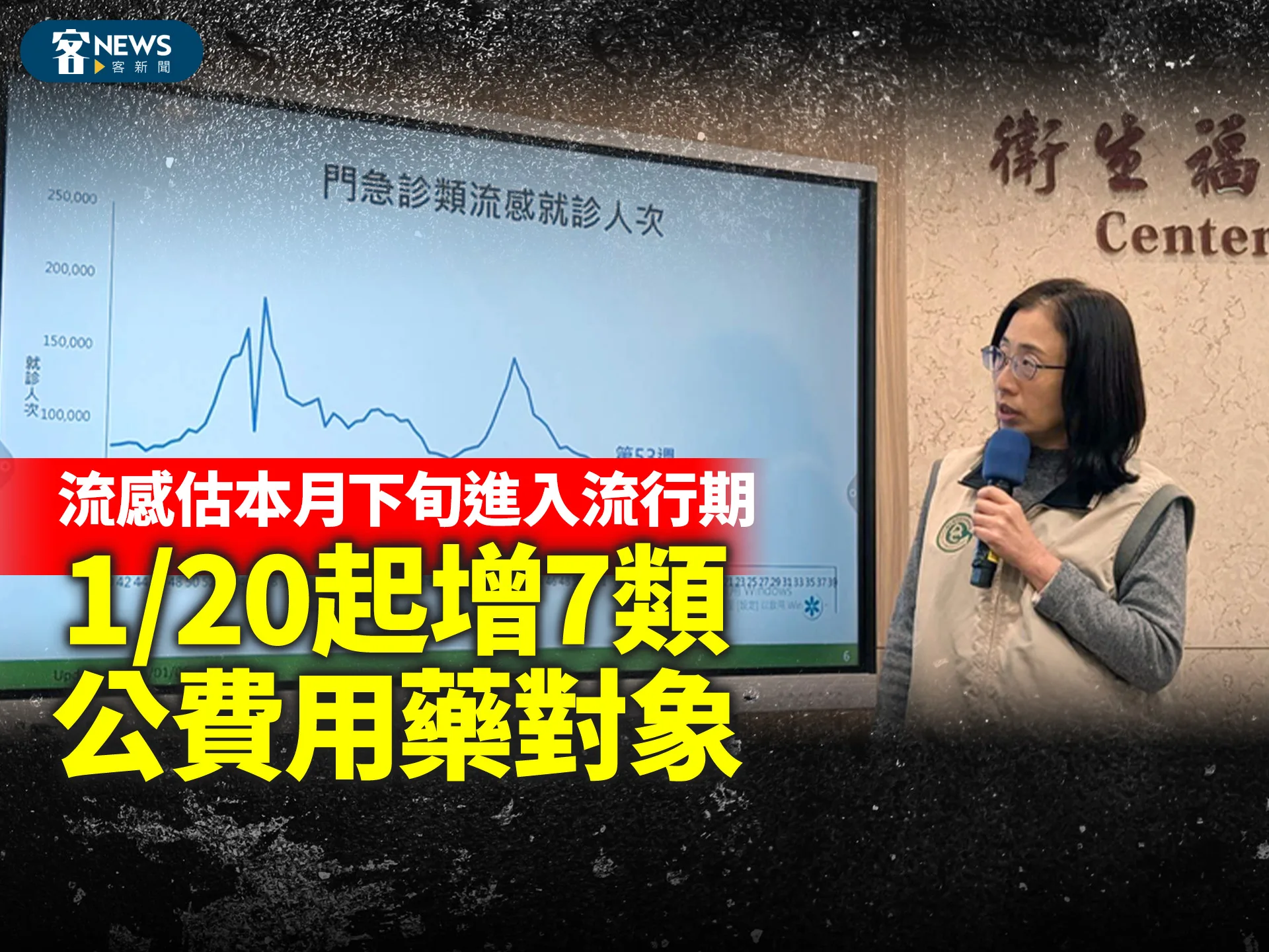 流感估本月下旬進入流行期　1/20起增7類公費用藥對象's story cover image