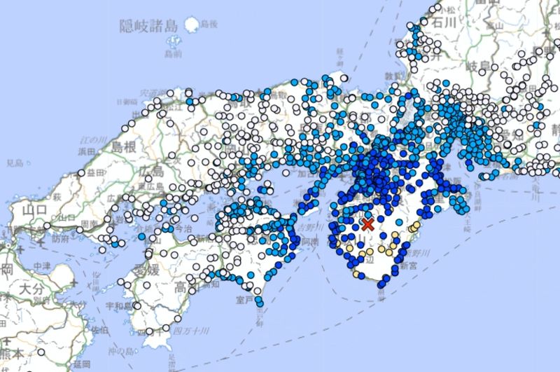 快訊／日本奈良5.7地震「最大震度4級」　京都、大阪都有感