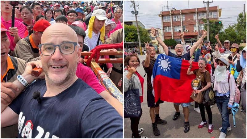 吳鳳參與大甲媽遶境　苦等2小時獲扛轎機會：我已經是台灣的一部分