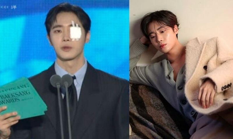 百想頒獎爆意外！韓26歲當紅男神「眼睛裹繃帶」現身　經紀公司急曝受傷真相's story cover image