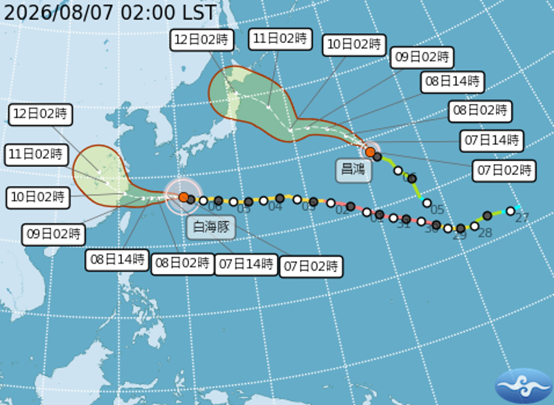中颱白海豚逼近！7縣市大雨特報　專家揭4關鍵時間點：明晚風雨最大