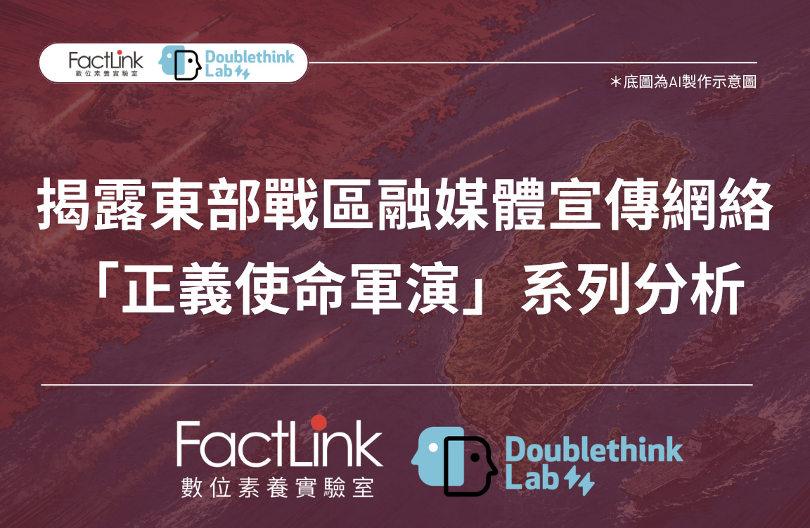 揭露東部戰區融媒體宣傳網絡 「正義使命軍演」系列分析's OG Image